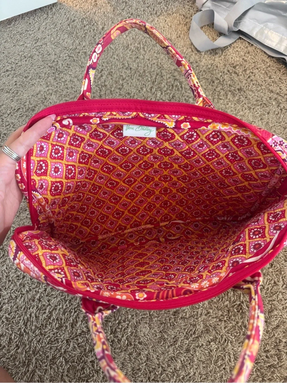 Vera Bradley Pink Floral Paisley Laptop Bag